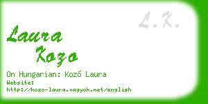 laura kozo business card
